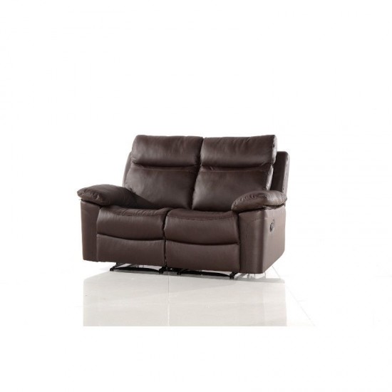 Täisnahast 2-ne recliner diivan (pruun) Täisnahast 2-ne recliner diivan (pruun)