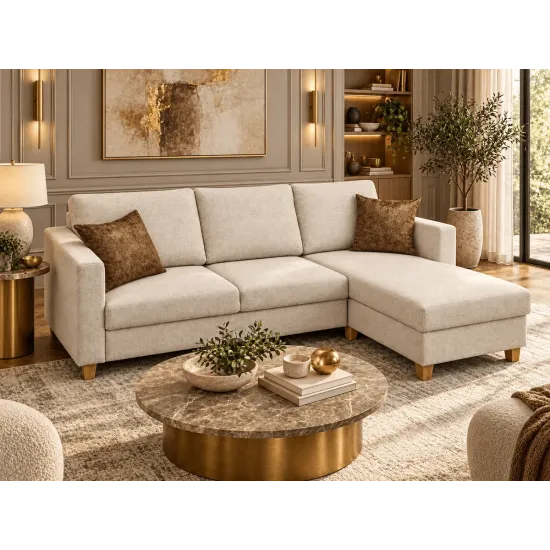 Nurgadiivanvoodi Linea Bloom 236x160cm (pesukastiga)