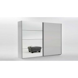 Riidekapp EP 225x236cm (valge/peegel)