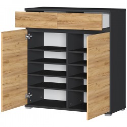 Jalanõudekapp Lisbon (antratsiit/navarra tamm)